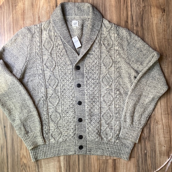 GAP Other - GAP shawl collared cardigan.  Grey Heather NWT